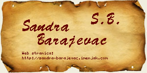 Sandra Barajevac vizit kartica